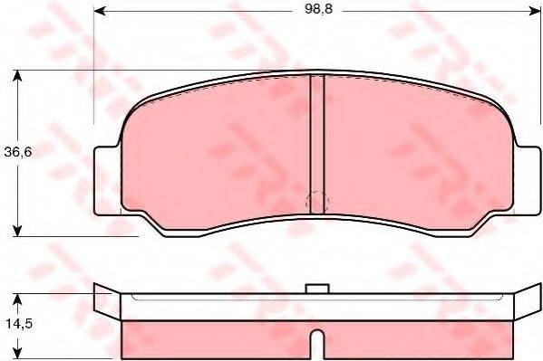 TRW GDB209 Комплект гальмівних колодок, дискове гальмо