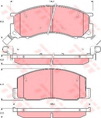 TRW GDB3086 Комплект гальмівних колодок, дискове гальмо