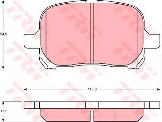 TRW GDB3152 Комплект гальмівних колодок, дискове гальмо