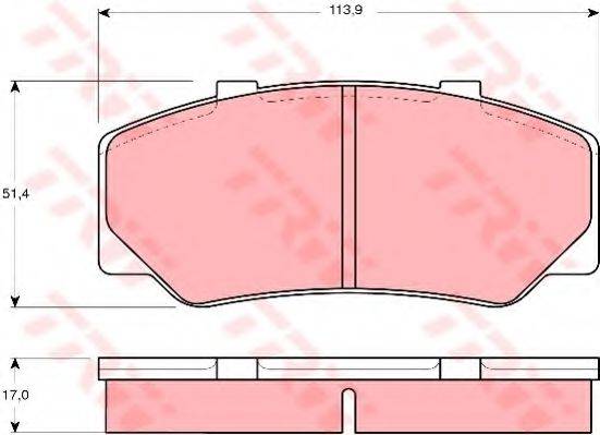 TRW GDB329 Комплект гальмівних колодок, дискове гальмо