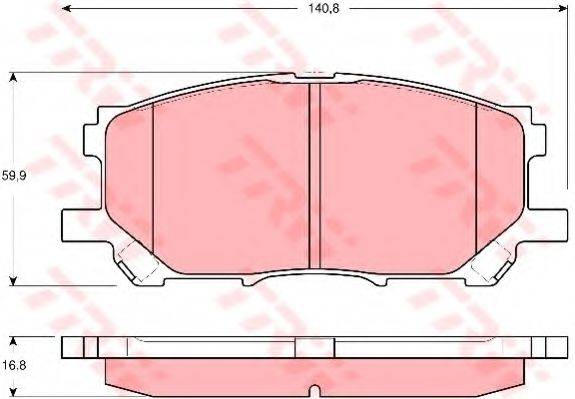 TRW GDB3338 Комплект гальмівних колодок, дискове гальмо