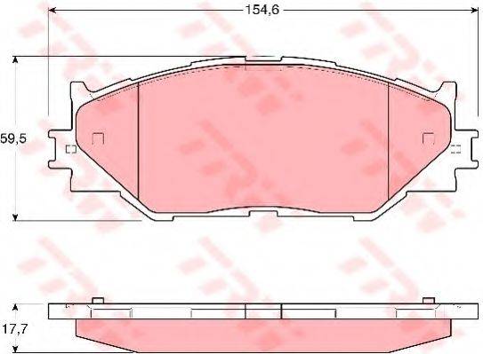 TRW GDB3410 Комплект гальмівних колодок, дискове гальмо