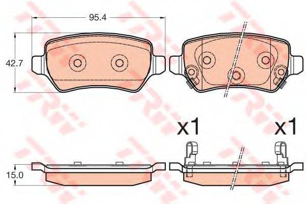 TRW GDB3585 Комплект гальмівних колодок, дискове гальмо