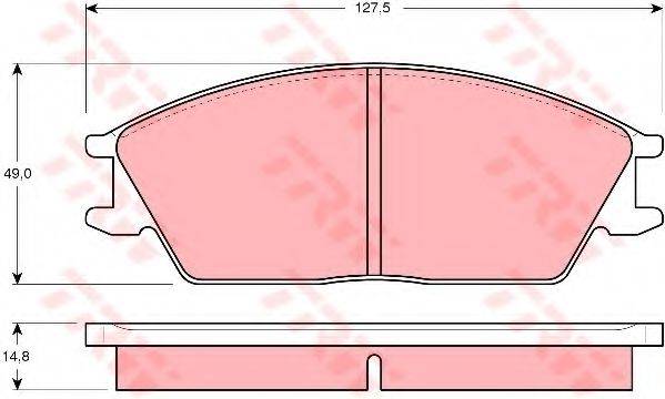 TRW GDB373 Комплект гальмівних колодок, дискове гальмо