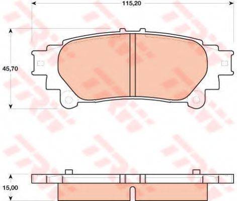 TRW GDB4174 Комплект гальмівних колодок, дискове гальмо