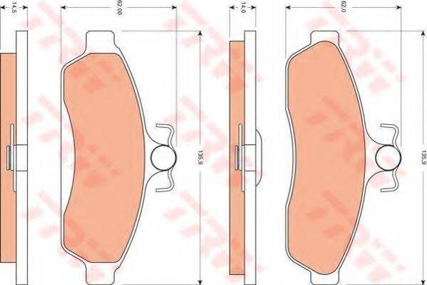 TRW GDB7514 Комплект гальмівних колодок, дискове гальмо
