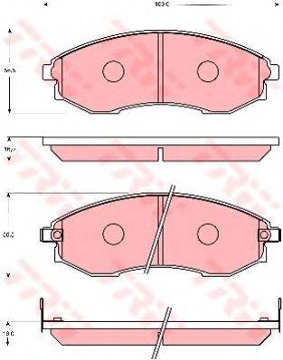 TRW GDB7614 Комплект гальмівних колодок, дискове гальмо