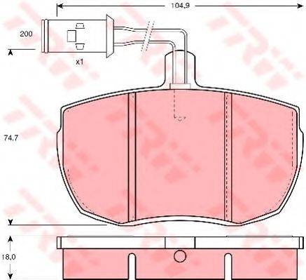 TRW GDB789 Комплект гальмівних колодок, дискове гальмо