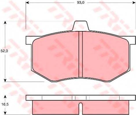 TRW GDB801 Комплект гальмівних колодок, дискове гальмо