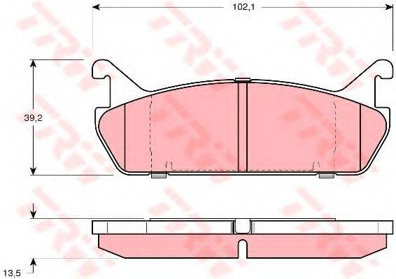 TRW GDB887 Комплект гальмівних колодок, дискове гальмо