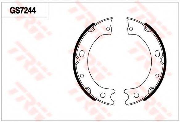 TRW GS7244 Комплект гальмівних колодок, стоянкова гальмівна система