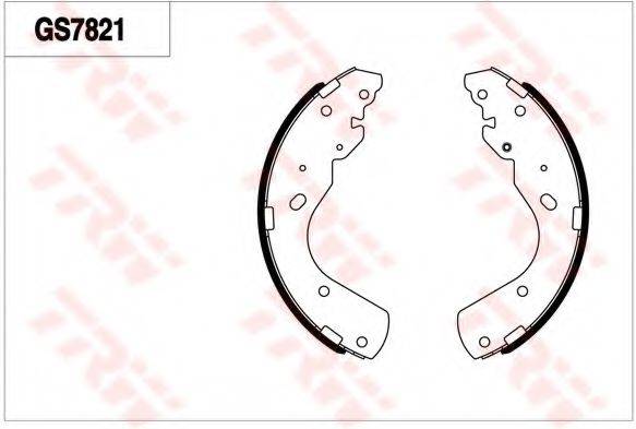 TRW GS7821 Комплект гальмівних колодок