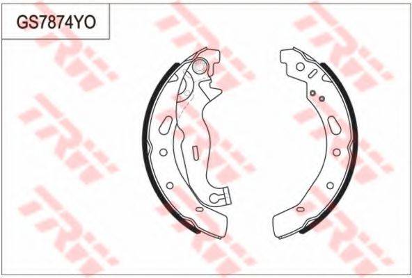 TRW GS7874 Комплект гальмівних колодок, стоянкова гальмівна система
