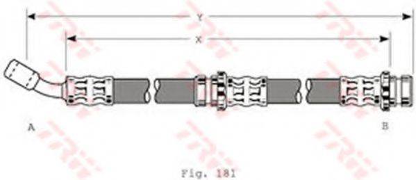 TRW PHD199 Гальмівний шланг