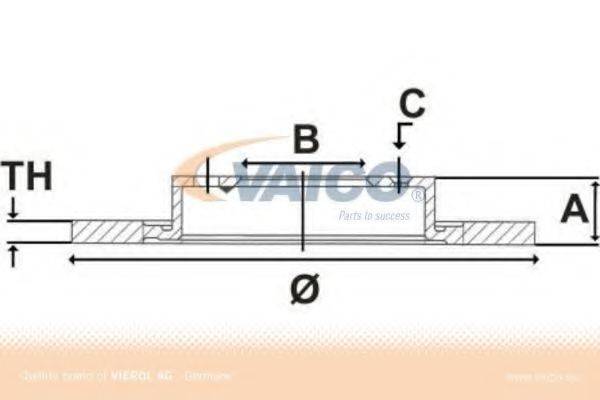 VAICO V2040009 гальмівний диск