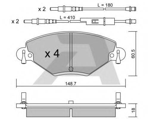 AISIN BPCI1007 Комплект гальмівних колодок, дискове гальмо