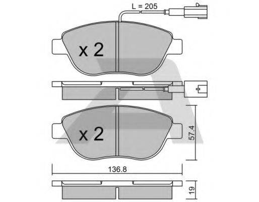 AISIN BPFI1024 Комплект гальмівних колодок, дискове гальмо