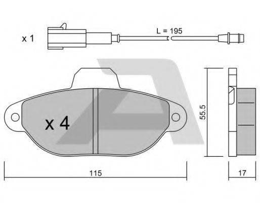 AISIN BPFO1001 Комплект гальмівних колодок, дискове гальмо