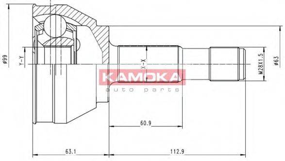 KAMOKA 6152 Шарнірний комплект, приводний вал