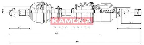 KAMOKA CT1138906 Приводний вал