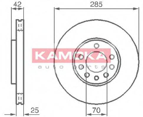 KAMOKA 1032382 гальмівний диск