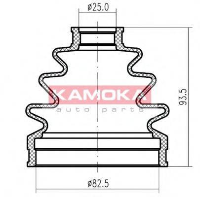 KAMOKA 1146002 Пильовик, приводний вал