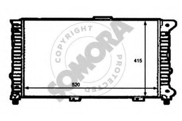 SOMORA 011241 Радіатор, охолодження двигуна