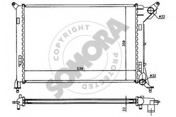 SOMORA 040040 Радіатор, охолодження двигуна