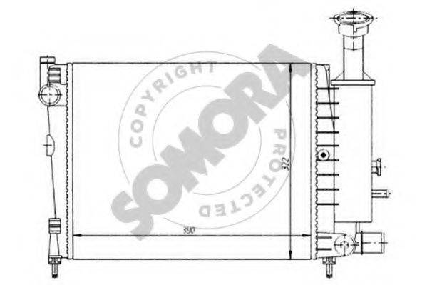 SOMORA 050041 Радіатор, охолодження двигуна