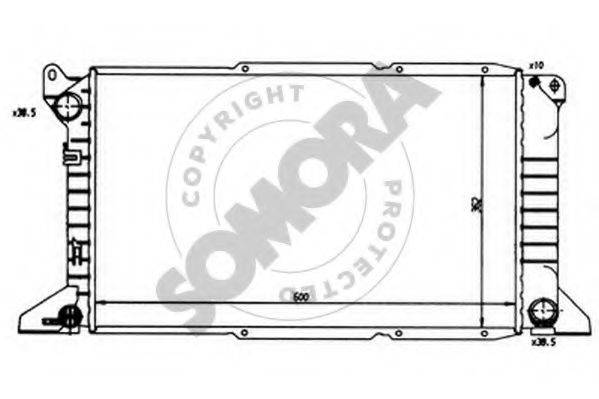 SOMORA 094341 Радіатор, охолодження двигуна