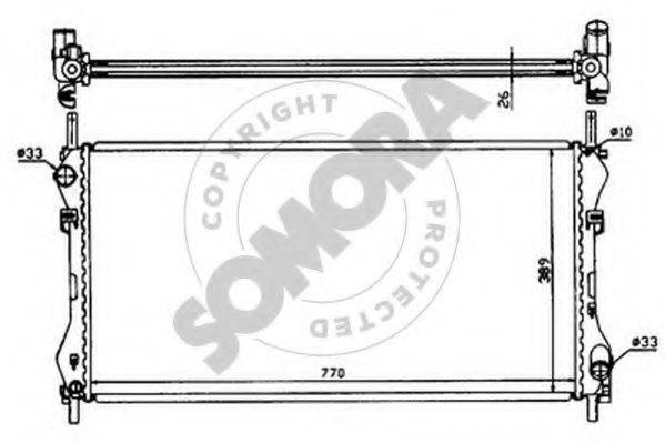 SOMORA 094441 Радіатор, охолодження двигуна