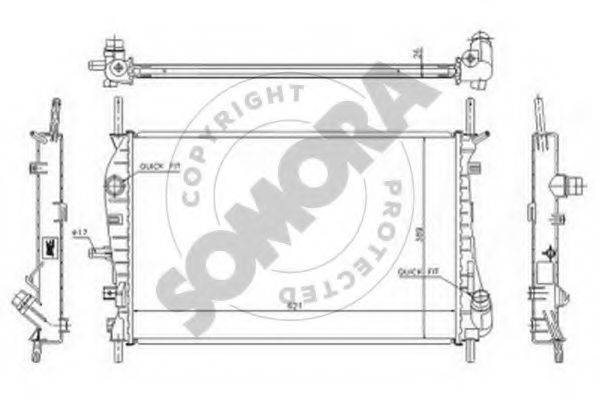 SOMORA 095242 Радіатор, охолодження двигуна