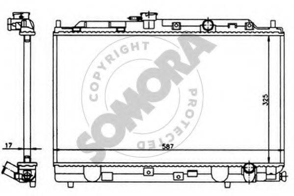 SOMORA 120241 Радіатор, охолодження двигуна