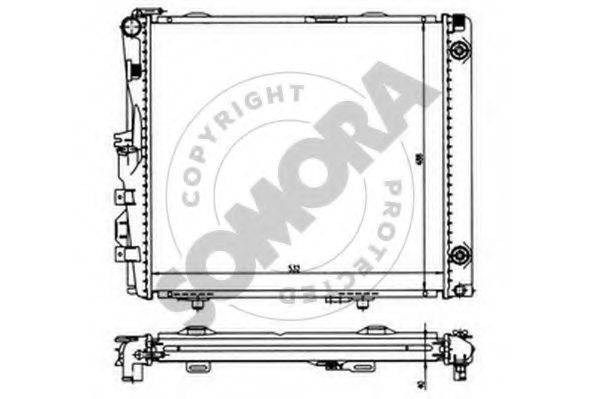 SOMORA 170445 Радіатор, охолодження двигуна