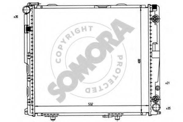 SOMORA 170543 Радіатор, охолодження двигуна