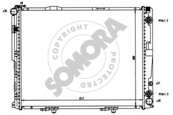 SOMORA 170544 Радіатор, охолодження двигуна