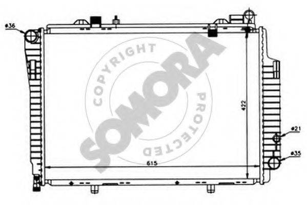 SOMORA 171249 Радіатор, охолодження двигуна
