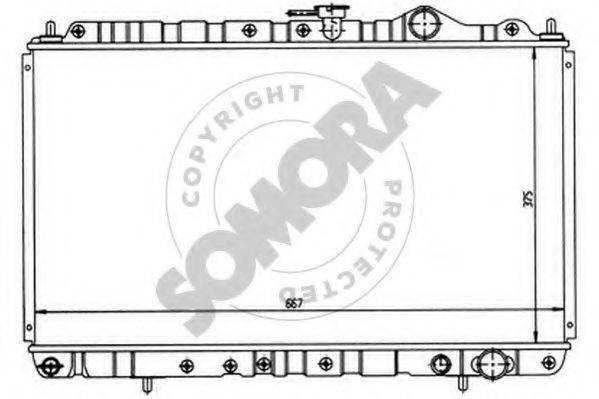 SOMORA 185140 Радіатор, охолодження двигуна