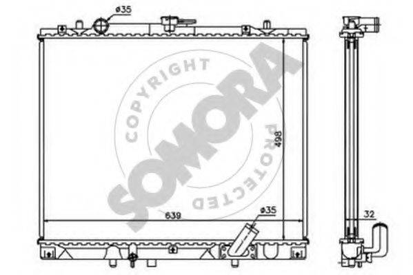 SOMORA 187040 Радіатор, охолодження двигуна