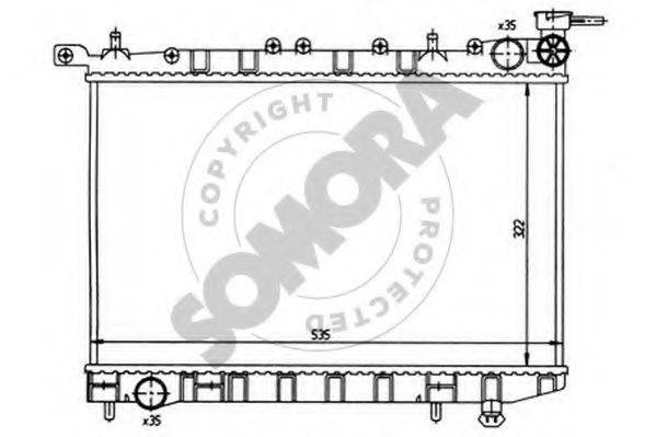 SOMORA 193340 Радіатор, охолодження двигуна