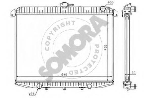 SOMORA 196540 Радіатор, охолодження двигуна
