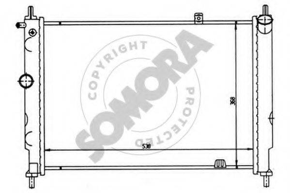 SOMORA 211541 Радіатор, охолодження двигуна