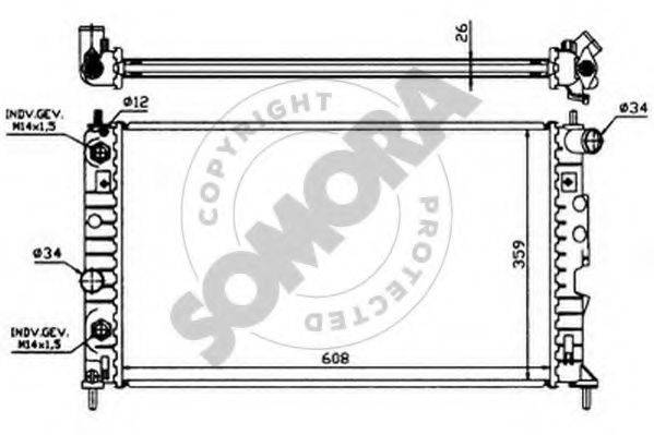 SOMORA 272142 Радіатор, охолодження двигуна