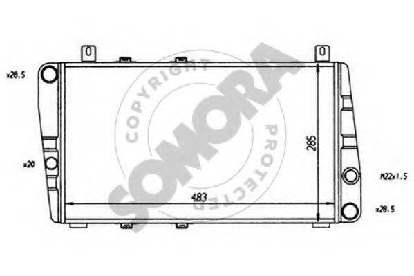 SOMORA 290140 Радіатор, охолодження двигуна