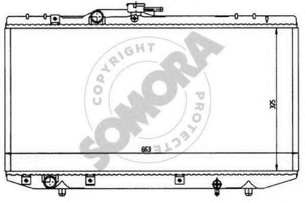 SOMORA 311141 Радіатор, охолодження двигуна