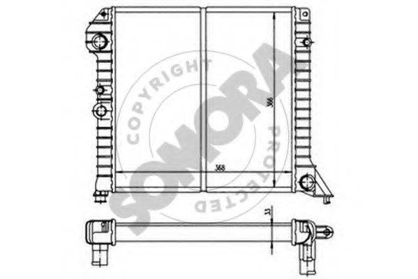 SOMORA 361040 Радіатор, охолодження двигуна