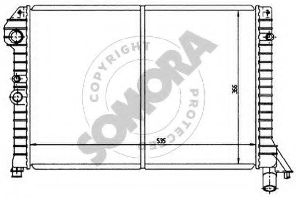 SOMORA 361041 Радіатор, охолодження двигуна