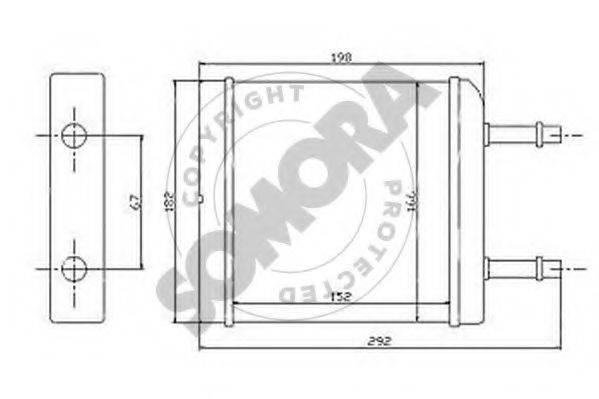 SOMORA 060050 Теплообмінник, опалення салону