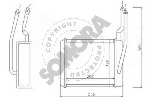 SOMORA 093450 Теплообмінник, опалення салону