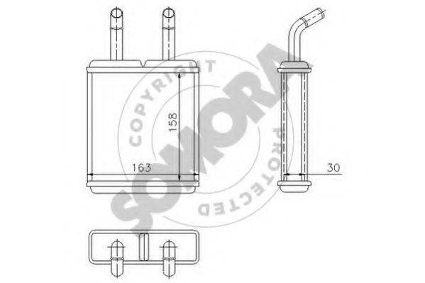 SOMORA 131050 Теплообмінник, опалення салону